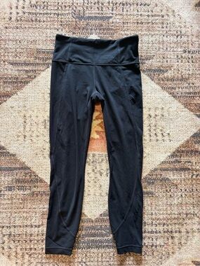 Athleta Cropped High-Waist Black Leggings Size Small